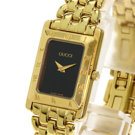 black and gold square faced gucci watch|Gucci gold watches for men.